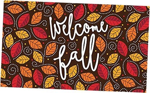 Toland Home Garden 800522 Fall Door Mat 18x30 Inch Welcome Welcome Fall Leaves