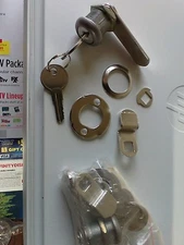 desk drawer locks (2) cabinets wood or metal up to 1/2" thick new