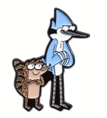 RIGBY MORDECAI Regular Show enamel pin brooch FREE