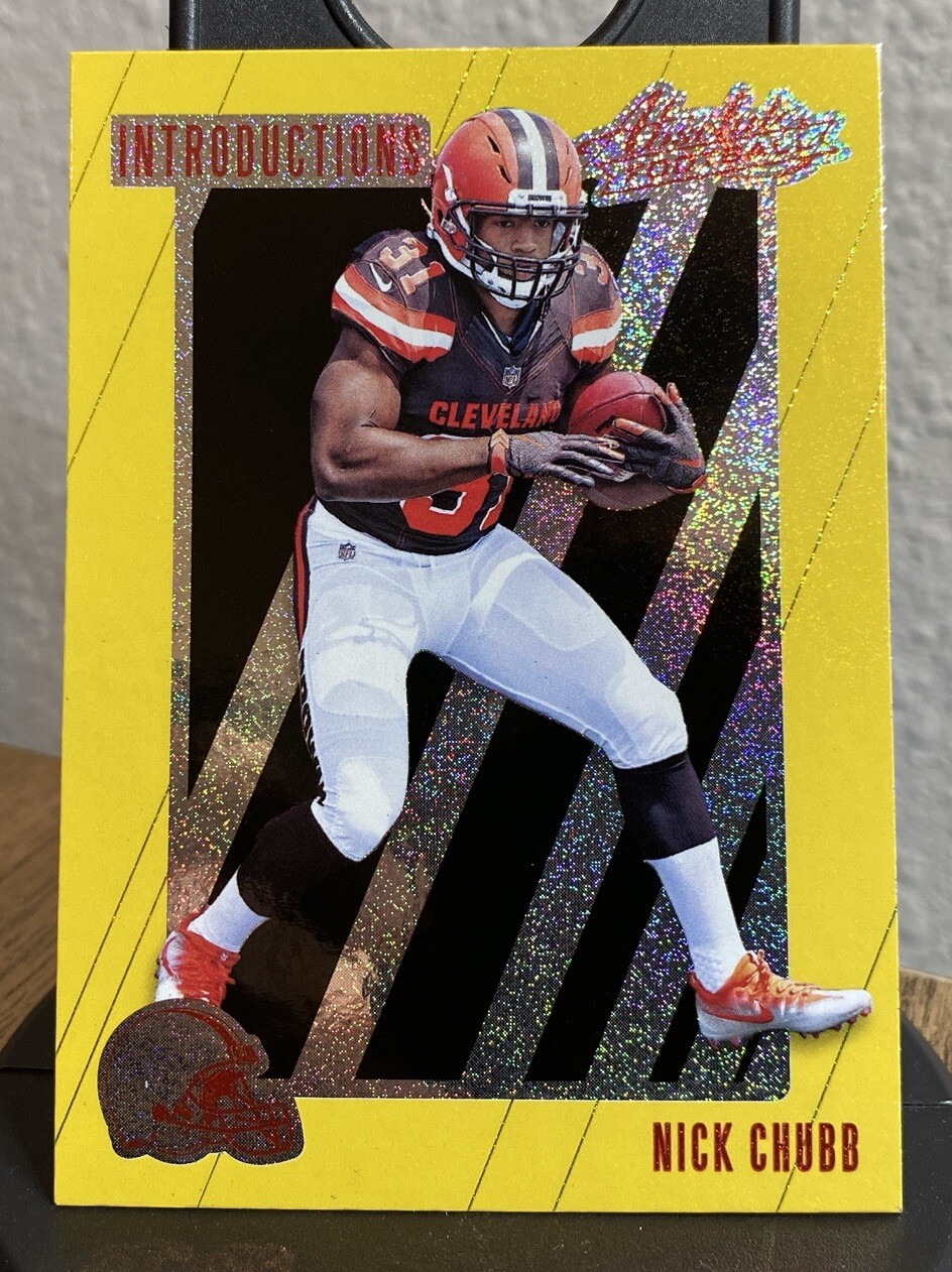 2018 Absolute Nick Chubb 🔥 Rookie RC Introductions Gold 🔥 Browns 🔥