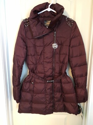Sam Edelman Women's Baxton Lorissa Down Jacket Maroon Size Small