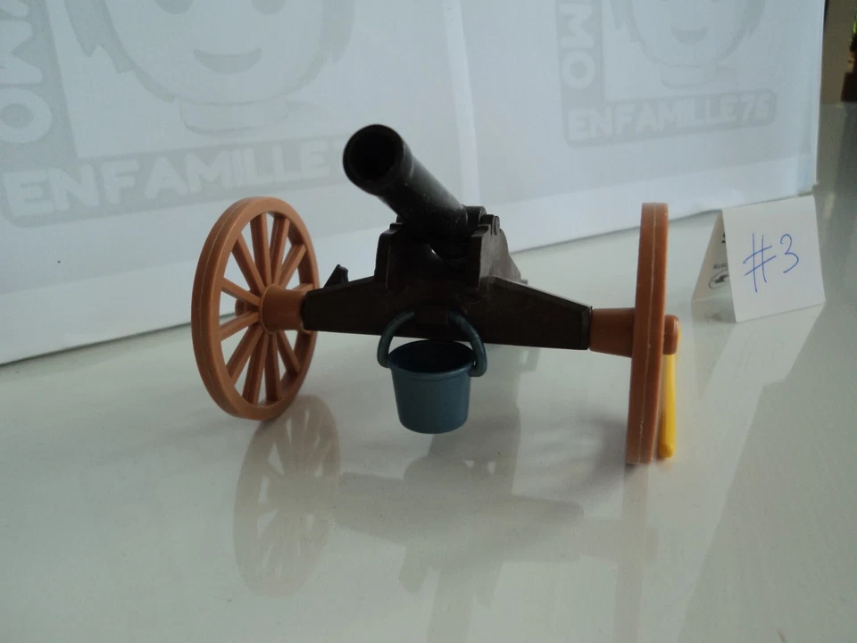 PLAYMOBIL vintage western canon nordistes seau bourre sets 3419 3244 3485 #3 - Photo 3/4