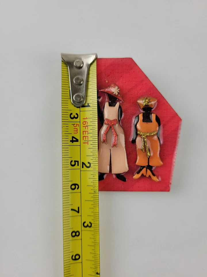 Hermoso prendedor de mujer Lucina negro para mujer firmando I Love You Foto 2 de 4