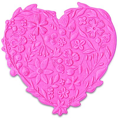 3-D Impresslits Embossing Folder Floral Heart von Kath Breen 665743