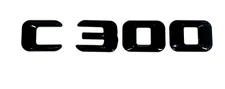 #1 C300 BLACK REPLACEMENT FOR MERCEDES REAR TRUNK EMBLEM BADGE NAMEPLATE DECAL