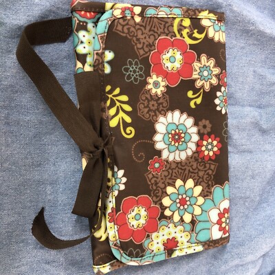 31 Thirty One Floral Tri-Fold Travel Makeup Or Jewelry Bag Brown Blue Red Multi | eBay 31 Thirty One Floral Tri-Fold Travel Makeup Or Jewelry Bag Brown Blue Red Multi | eBay