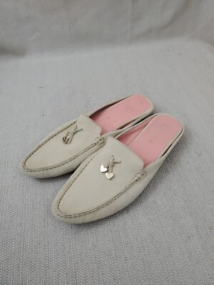 ESCADA Beige Suede Mule Loafers Women s Size 37 / 7 Slip-On Designer Shoes