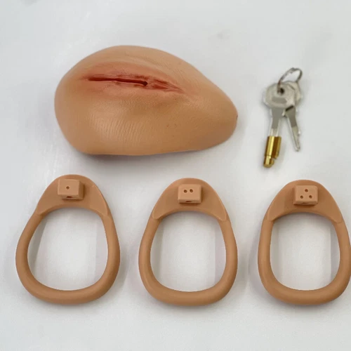 New Pussy Hole 3 Rings PA Fully Male Chastity Cage Device 3D Print Realistic - Picture 10 of 10