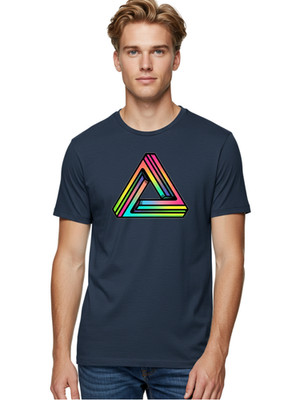 Penrose-Triangle-2 Mens Graphic Tee, 100% Cotton, Casual Summer Wear