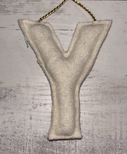 Wondershop bestickter Stoff Monogramm Buchstabe "Y" Weihnachtsschmuck - NEU - Bild 3 von 5