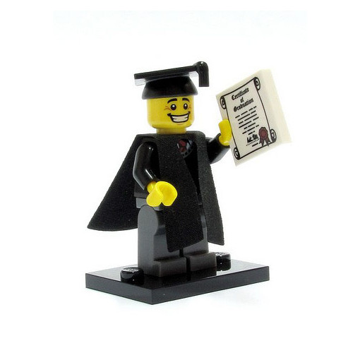 Lego Figure Graduate Série 5 col05-1 figurine rare haut de gamme