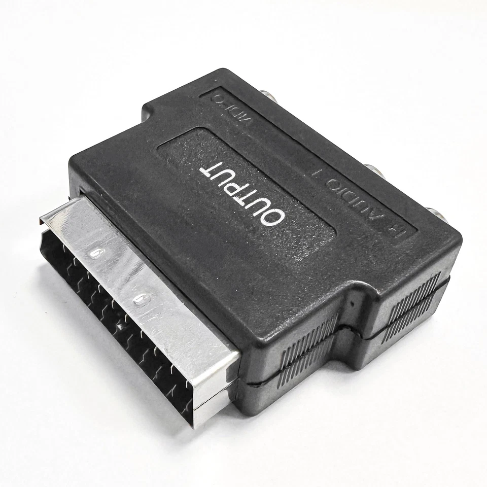 Scart OUT Adapter 2x Audio Cinch + 1x Video Cinch zu Scart RCA Verteiler OUTPUT - Bild 3 von 4