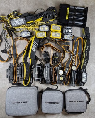 Nitecore Fenix Headlamp Lot HM70R HM65R HM61R HC65 NU25 UL NU43 HU2000