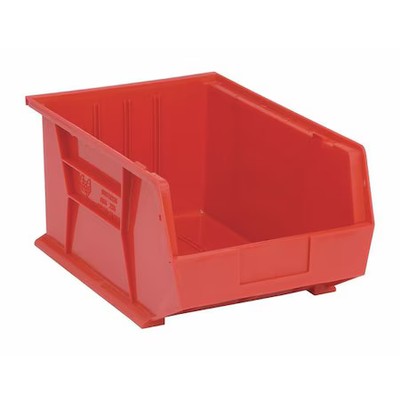 Quantum Storage Systems Qus255rd Hang & Stack Storage Bin, Polypropylene, Red,
