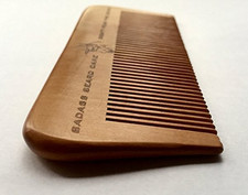 Wood Beard Comb for Men - Fine Tooth, Anti-Static
