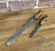 2 Vintage 14&rdquo; & 8&rdquo; London Pattern Flathead Slotted Screwdriver Turnscrew Tool