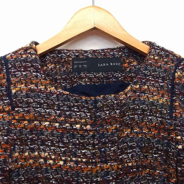 ZARA BASIC Knit Jacket Collarless Cotton Blend Wo… - image 9