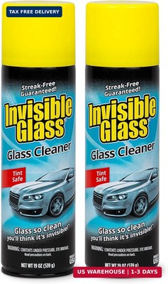 Invisible Glass 91164-2PK Premium Aerosol Glass Cleaner Spray for Car Windshield