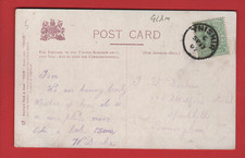 Ynishir Glamorgan postmark 1907 Tuck postcard Carddiff Castle to Drake Sparkhill