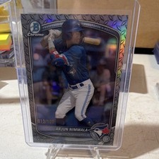 2025 Bowman Chrome Prospects Arjun Nimmala BCP-228 Wave /100 Blue Jays RC