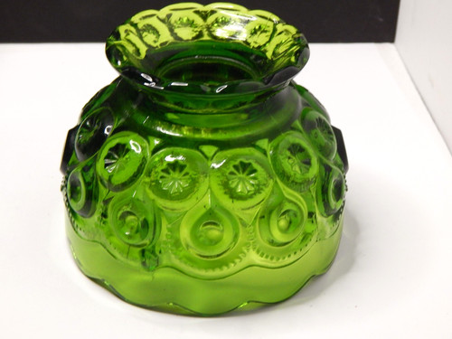 L.E. Smith Moon and Stars Green Fairy Lamp Shade Only Forest Green 4.5" x 3.5" T