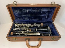 Vintage Noblet Paris Normandy Wood Clarinet Instrument Made in France 9917