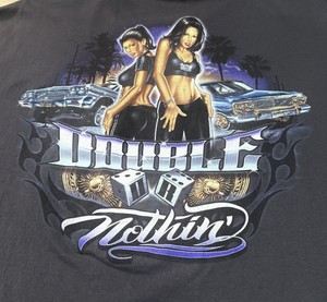 Vintage 90s Rollin Hard Double or Nothing Shirt XL Pinup Sex Very Rare