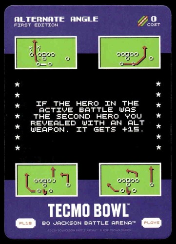 2026 Bo Jackson Battle Arena TECMO BOWL BOBA PL19 PL-19 Alternate Angle SP