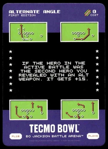 2026 Bo Jackson Battle Arena TECMO BOWL BOBA PL19 PL-19 Alternate Angle SP