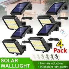 4PCS Outdoor Solar Wall Light LED Motion Sensor Bright Flood Street Lamp 3 Modes