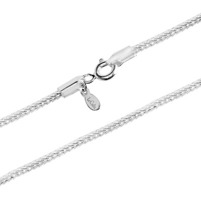 925 Sterling Silber Schmuck Fuchsschwanz Seil Kette Halskette für Teenager Fr...