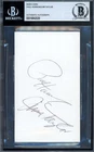 Paul Hornung Jim Taylor Beckett BAS Signed 3x5 Index Card Autograph