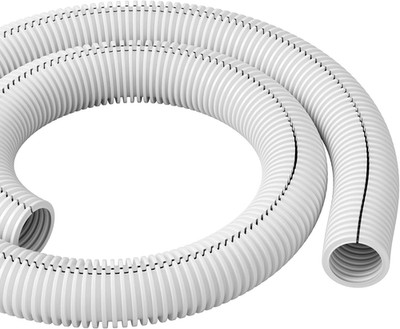White 43In Cable Sleeve, Flexible Wire Protector Tubing, Split Electrical Condui