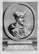 Georges D'Amboise Cardinal Louis XII Engraving Portrait