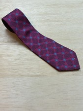 Vintage Christian Dior Monsieur Tie Mens Red Paisley 100% Silk Made in USA 90s