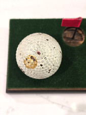 VINTAGE SPALDING WHITE RED DOT BRAMBLE GOLF BALL 1906