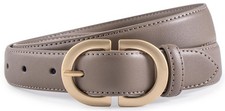 Women Leather Belt for Jeans Pants Fashion Ladies Casual Waist Belt with Gold...