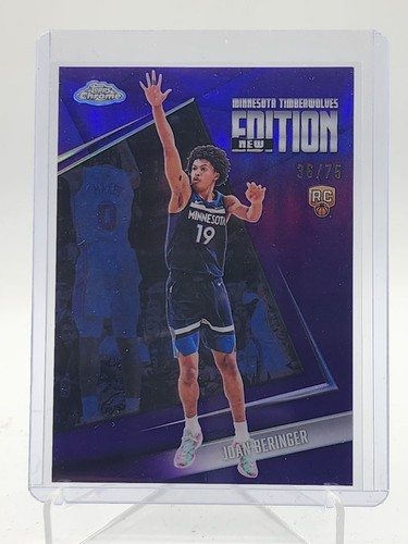 JOAN BERINGER 2025-26 TOPPS CHROME NEW EDITION PURPLE ROOKIE RC /75 #GR-16 Q3464