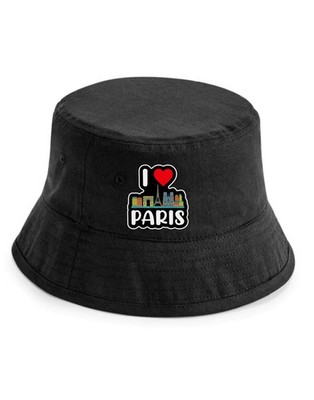 I Love Paris Neuheit Fischerhut Unisex Souvenir Geschenkidee 