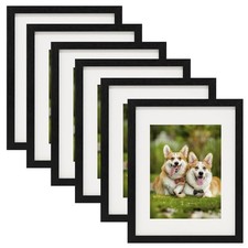 Toforevo 11X14 Picture Frames Set Of 6 Black Wood Grain Photo Frame For Gallery