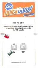 QBT72697 1:72 Quickboost Bf109F Bf109G Bf109K Colored Position Lights (EDU kit)