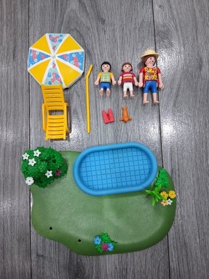 Playmobil City Garten Schwimmbad Set Sonnenschirm & Figuren 4140 Cityleben 