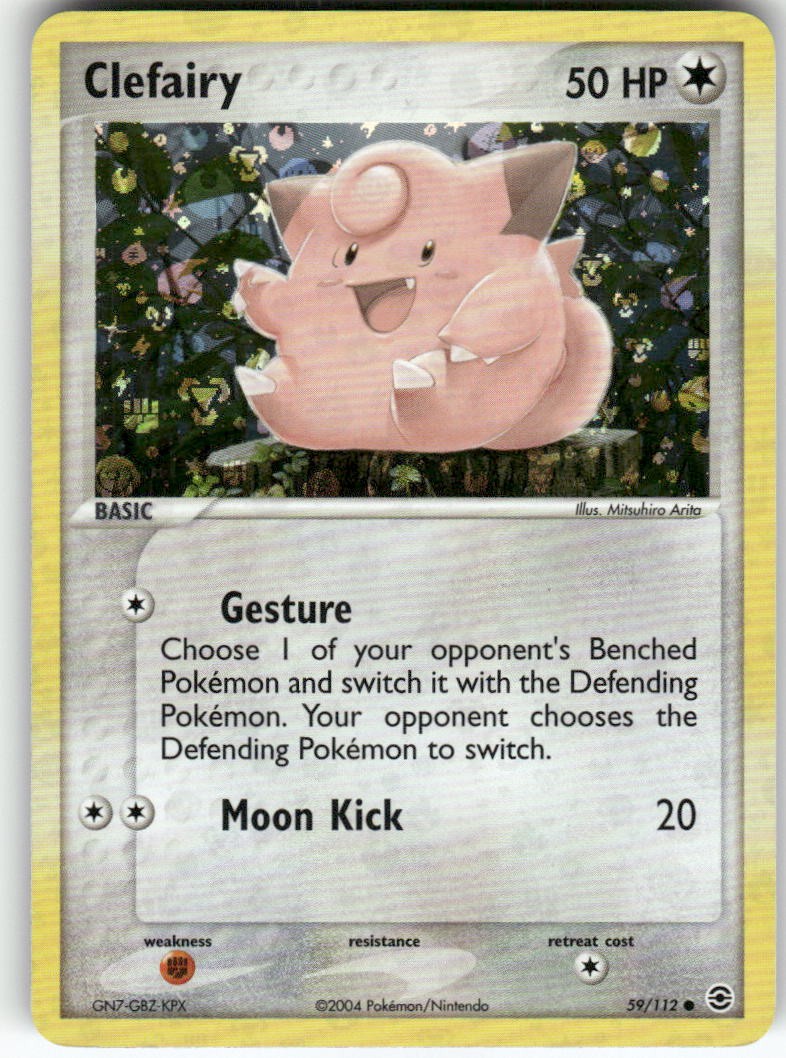 Clefairy 59/112 FireRed & LeafGreen Pokemon Reverse Holo NM Arita