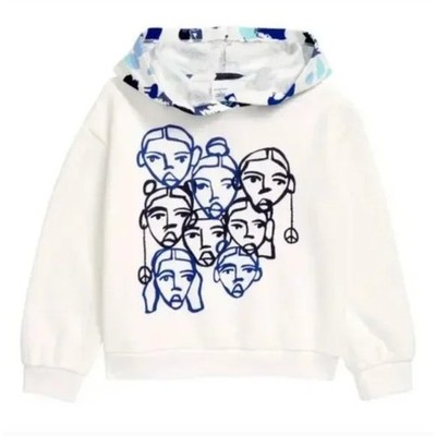 Nordstrom Cristina Martinez Print Cotton Hoodie Grow To Bloom Kids Small