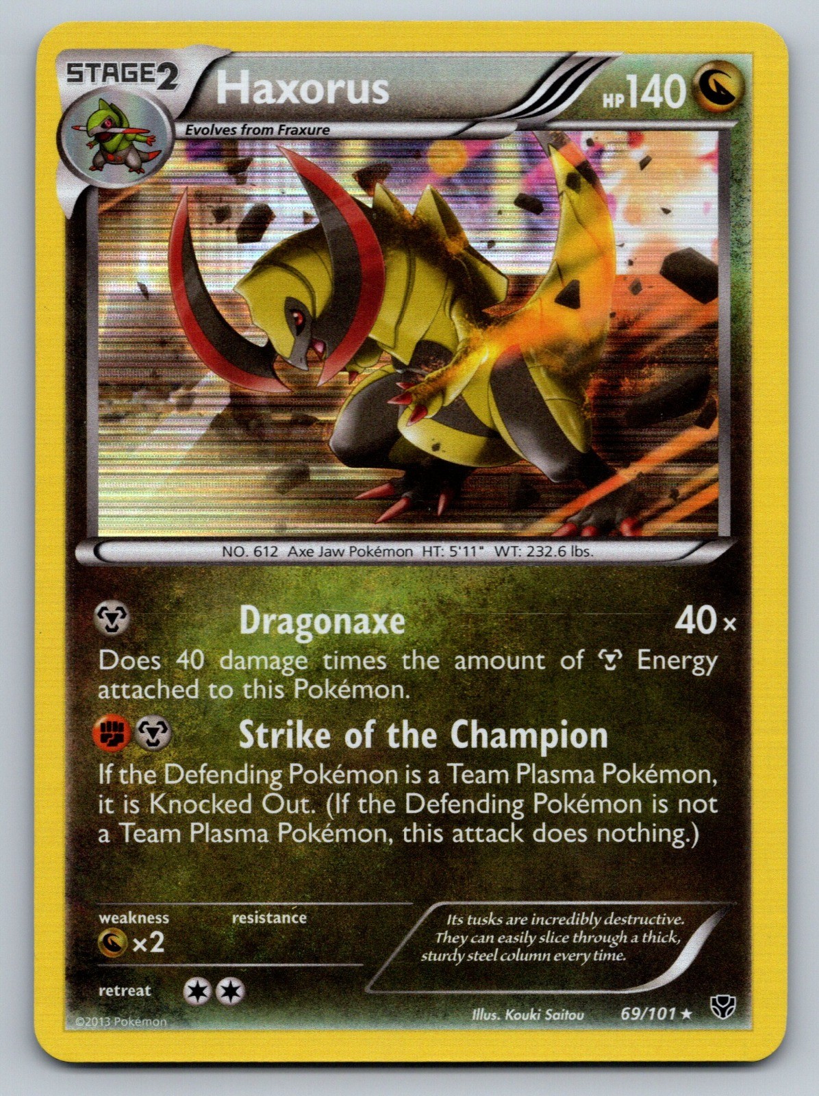 Haxorus Holo Rare Plasma Blast Dragon 69/101
