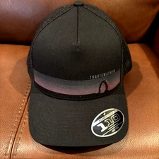 Travis Mathew Golf Snapback Hat Moab Magic Trucker Cap Black One Size Flexfit