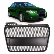 Wabengrill Kühlergrill schwarz matt passend für Audi A4 B7 8E 04-08 Sport
