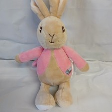 BEATRIX POTTER FLOPSY Attachable Peter Rabbit Pram Toy Pink Baby new