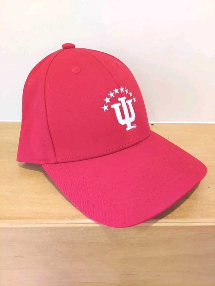 ADIDAS INDIANA HOOSIERS OSFA GANCHO Y BUCLE SOMBRERO GORRA CARMESÍ 100% ALGODÓN Foto 2 de 4