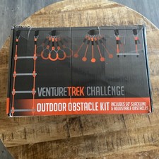 VentureTrek Challenge Outdoor Ninja Warrior Obstacle Kit with 50" Slackline
